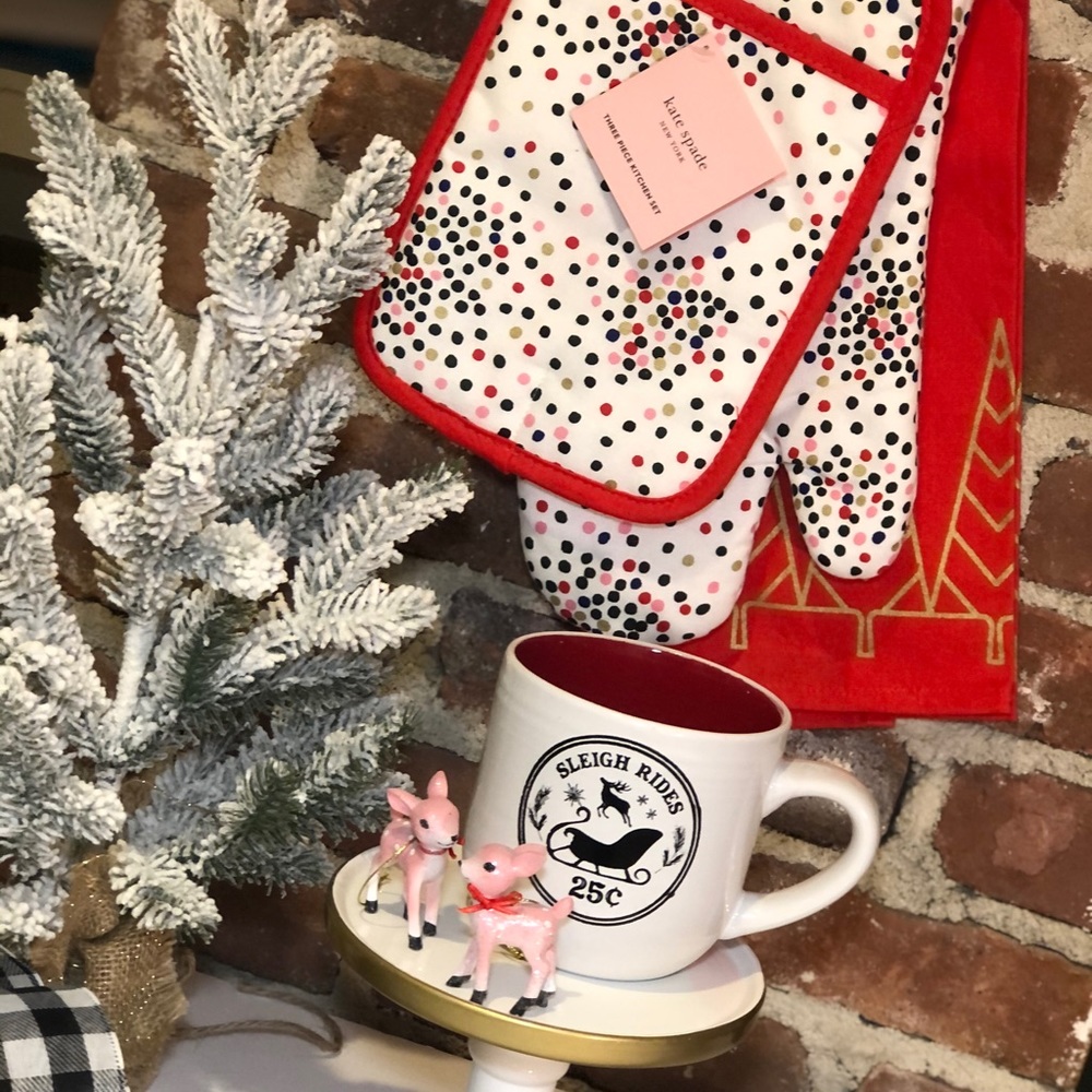 Kate Spade Spruce Way 3pc, XMAS Mug, Retro Deer